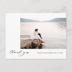 Cartão Postal Calliografia Casamento Obrigado Cartão-postal