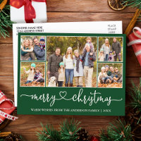 Calliografia Heart Christmas 5 Photo Green Holiday
