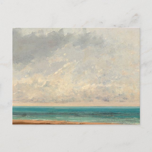 Cartão Postal Calm Sea, 1866, por Gustave Courbet (Frente)