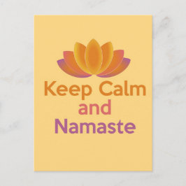 Cartão Postal Calma e Namaste - Zen, Yoga, Relaxe