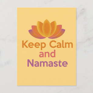 Cartão Postal Calma e Namaste - Zen, Yoga, Relaxe