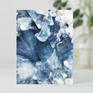 Cartão Postal Calmando Pedra De Cristal Mineral Azul
