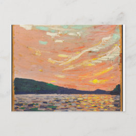 Cartão Postal Calor canadense de cor salmão Tom Thomson