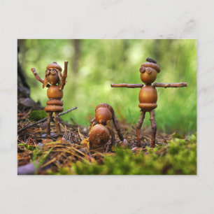 Cartão Postal Calor da manhã no parque de campismo