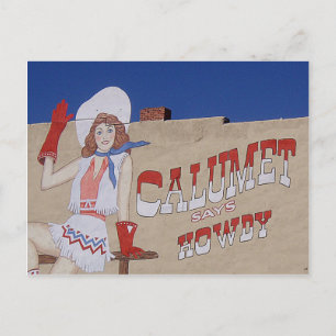 Cartão Postal Calumet Diz Howdy