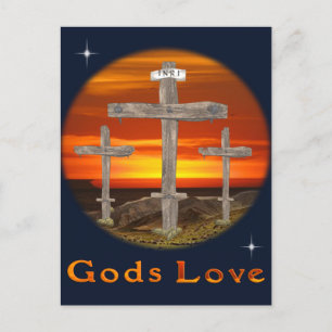 Cartão Postal Calvary christian art poster
