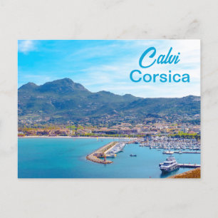 Cartão Postal Calvi Panorama Córsega França