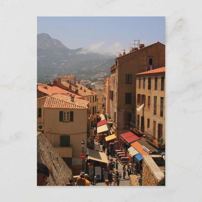 Cartão postal Calvi Town, Corsica Island, França (Frente)
