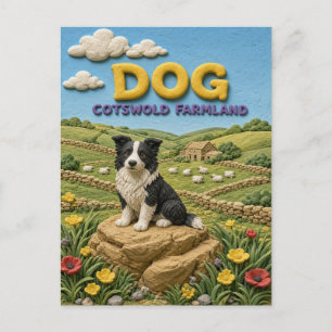 Cartão Postal Cama de cachorro Cotswold Farmland Moderno KlayKoo