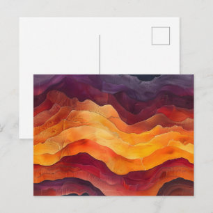 Cartão Postal Camadas de Brasa – Camadas Abstratas da Terra e Fo