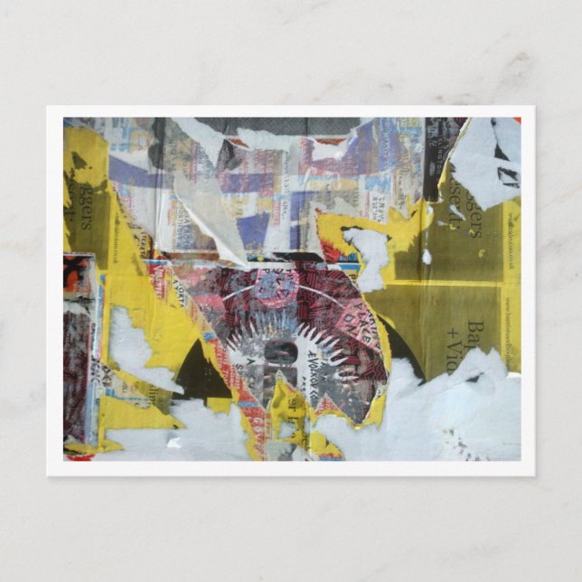 Cartão Postal Camadas rasas de posters (Frente)