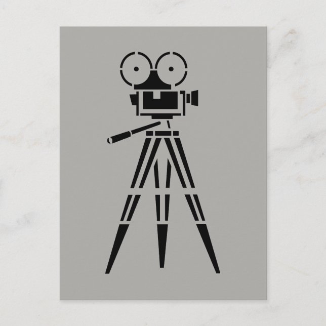 Cartão Postal Câmara de Filme Vintage (Frente)