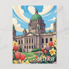 Cartão Postal Câmara Municipal de Belfast Viagens pela Irlanda d