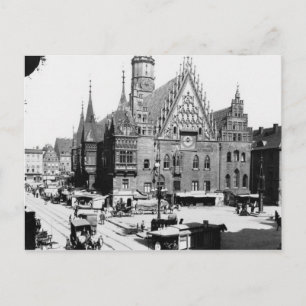 Cartão Postal Câmara Municipal de Breslau Polônia, c.1910