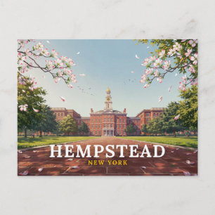 Cartão Postal Câmara Municipal de Hempstead Nova York Viagem Dog