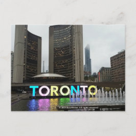 Cartão Postal Câmara municipal de Toronto com sinal de Pan Am
