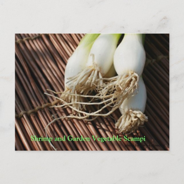 Cartão Postal Camarão e Jardim Vegetais (Frente)