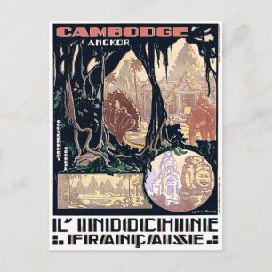 Cartão Postal Camboja, Angkor, L'Indochine, Vintage Viagem asiát