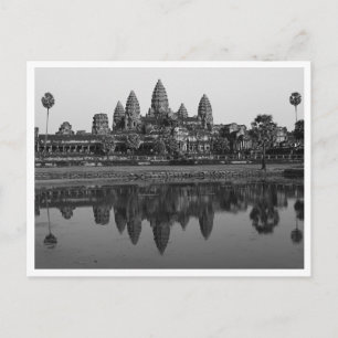 Cartão Postal Camboja Cartão-postal de Fotografia B&W Angkor W