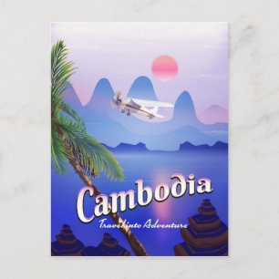 Cartão Postal Camboja 'Viagem na Aventura'