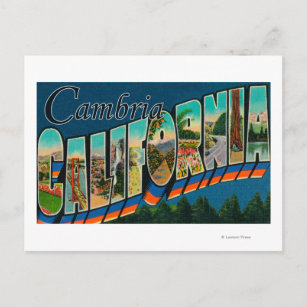 Cartão Postal Cambria, Califórnia - grandes cenas da letra