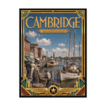 Cambridge Maryland Arte Deco Vintage Idade Dourada