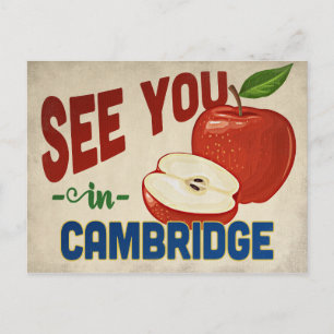Cartão Postal Cambridge Massachusetts Apple - Viagens vintage