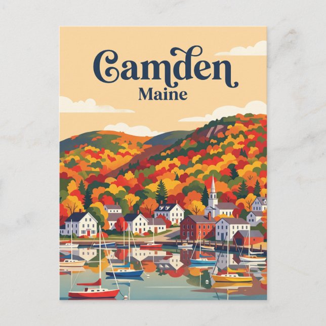 Cartão Postal Camden, Maine, EUA (Frente)