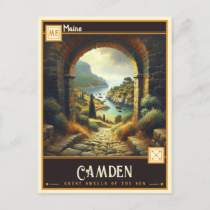 Cartão Postal Camden, Maine Vintage