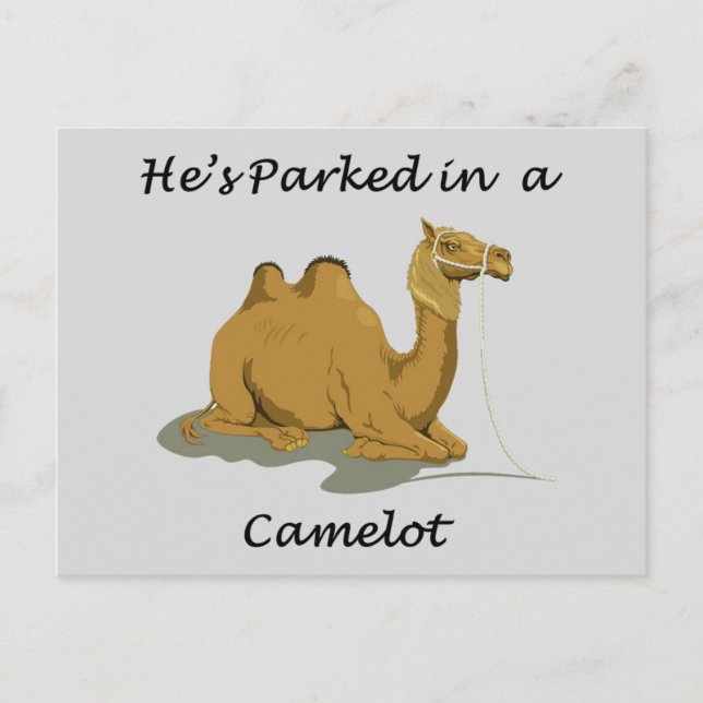 Cartão Postal Camel Camelot Humor (Frente)