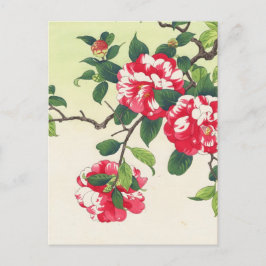 Cartão Postal Camelia Nishimura Hodo ukiyo-e flores arte