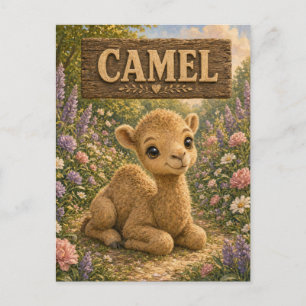 Cartão Postal Camelo Fofo Livro de Histórias Infantil Berçário A