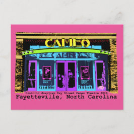 Cartão Postal Cameo tipo preto histórico Fayetteville NC