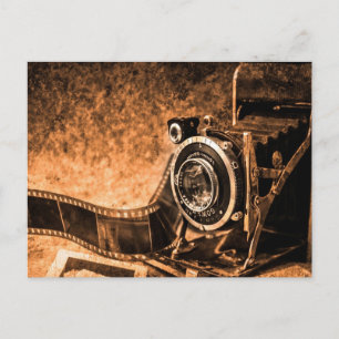 Cartão Postal Câmera de Filme Antigo Vintage