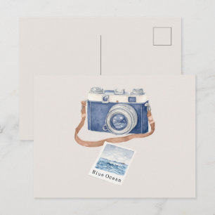Cartão Postal Câmera fotográfica Blue Ocean