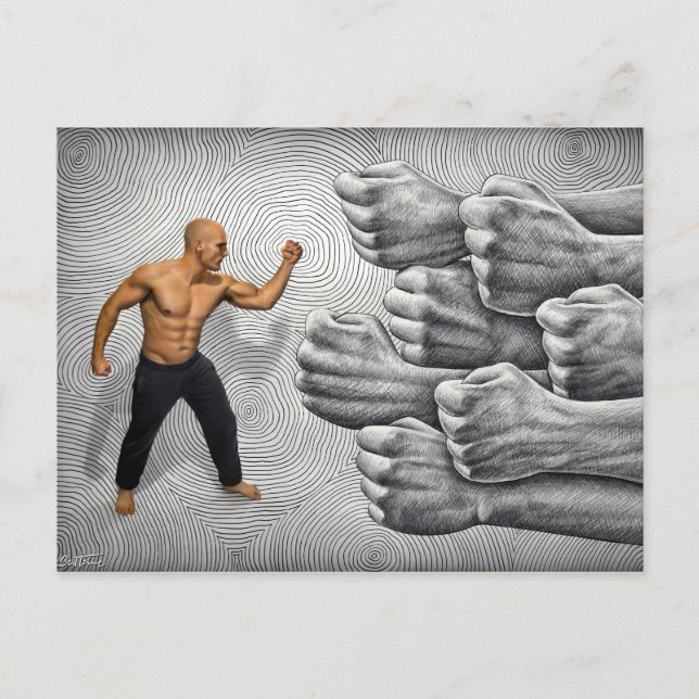 Cartão Postal Câmera Lápis Vs - Luta e Determinação (Frente)