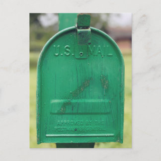 Cartão Postal Câmera Postal Rústica Verde Retrato 
