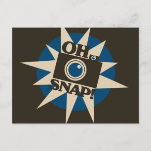 Cartão Postal Câmera Retro Snap