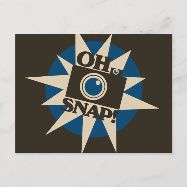 Cartão Postal Câmera Retro Snap (Frente)