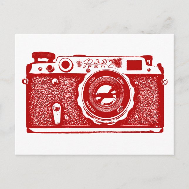 Cartão Postal Câmera Russa soviética - Ruby Red (Frente)