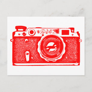 Cartão Postal Câmera Russa soviética - Vermelho