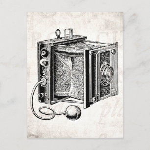 Cartão Postal Câmera Vintage - Câmeras Antigas - Fotografia Pret