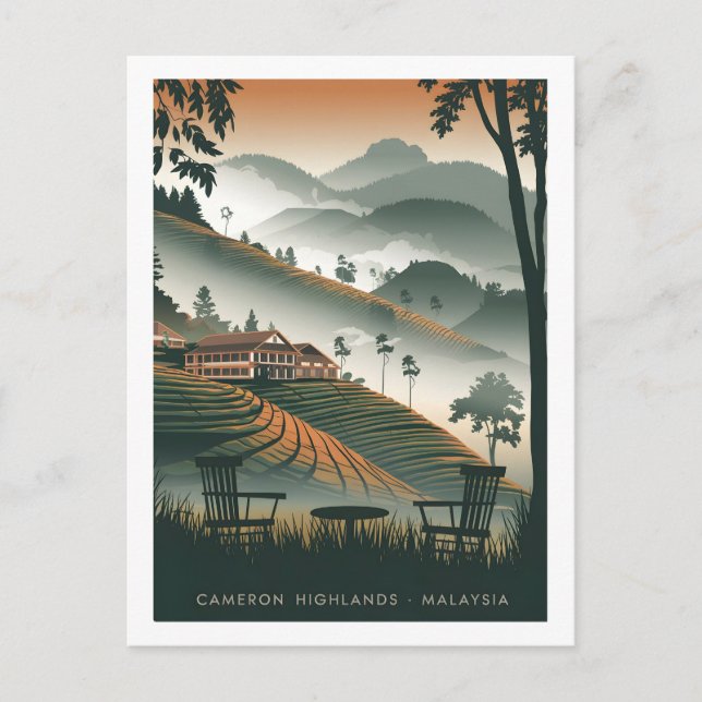 Cartão Postal Cameron Highland Malásia (Frente)