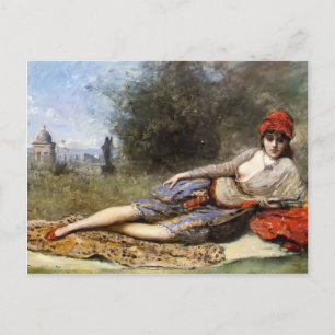 Cartão Postal Camille Corot - Siciliano Odalisque