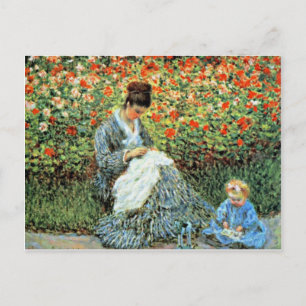 Cartão Postal Camille Monet & Child Dia de as mães