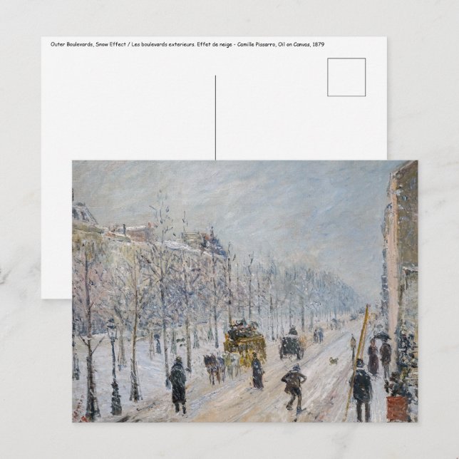 Cartão Postal Camille Pissarro - Alavancos Exteriores, Efeito Ne (Frente/Verso)