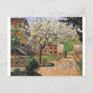 Cartão Postal Camille Pissarro - Ameixeira em Flor 1894 Eragny