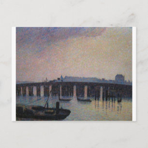 Cartão Postal Camille Pissarro - Antiga Ponte Chelsea 1871 Londr
