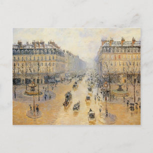 Cartão Postal Camille Pissarro - Avenue de l'Opera, Efeito de Ne