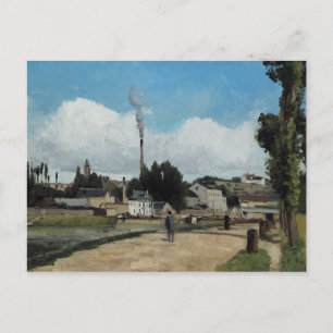 Cartão Postal Camille Pissarro - Bancos do Oise em Pontoise